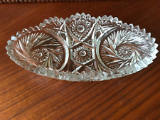 Vintage Double Pinwheel Sawtooth Pickle Dish picture