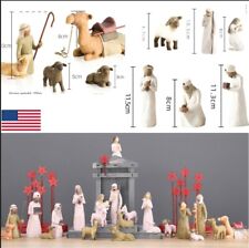 1-20Pcs Willow Tree Nativity Figures Statue Nativity Statue Hand Painted-Decor picture