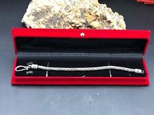 Vintage Unisex Silver 925 Bracelet - Original 25g Rope Chain, 8 Inches Length picture