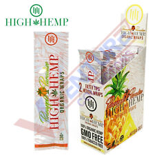 High H. Organic Wrap Rolling Paper Vegan PINEAPPLE PARADISE Box 25 Pouch of 2CT picture