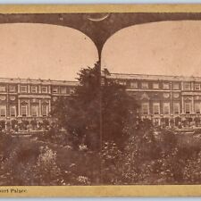 c1890s London, England Hampton Court Palace Stereoview Real Photo Card Scene V29 picture