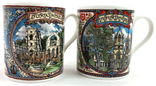 British Heritage Mugs Oxfordshire & Yorkshire Inspired Vintage 17th Century Maps picture