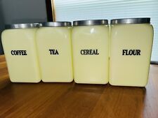 Vintage McKee Yellow Seville Canister Set picture