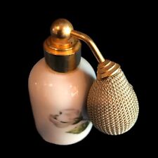 Vintage Porcelaine De Paris Perfume Bottle With Atomizer Floral Design picture