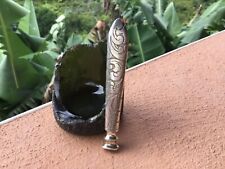 19th Century Plated Silver Arabesque Custom Tobacco Pipe Tamper picture
