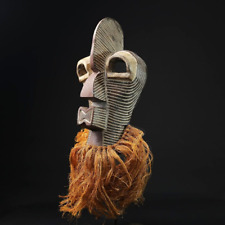 African mask African real figure vintage African spongey kifwebe mask -G2134 picture