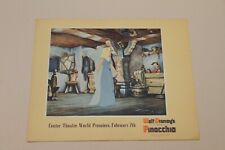 Pinocchio Disney Original Vintage Lobby Card Rainbow Room Menu Movie Poster 1940 picture