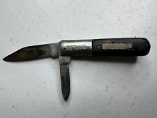 Vintage Barlow Dual-Blade Pocket Knife - Ebony Wood Handle - Collectible Antique picture