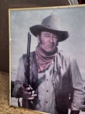 Vintage John Wayne Framed Picture Larger Approx 2 Feet Tall VERY Nice GS picture