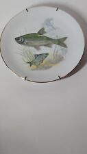 wall hanging decor Vintage Bohemia Gold Gilded Fish Plate and hanger picture