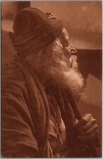 1921 JUDAICA Jewish Postcard 110 Years Old Jew of Tiberias Jerusalem (Palestine) picture