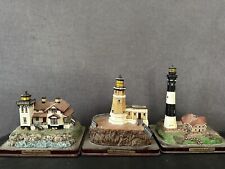 VINTAGE ONEIDA STUDIOS LIGHTHOUSE POINT COLLECTION 3 LIGHTHOUSES SET picture