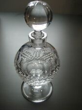 Waterford Crystal Glass Footed Perfume Bottle Empty Signed picture