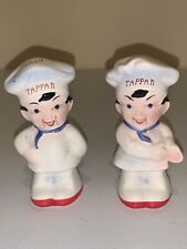 Vintage LITTLE CHEF MEN Tappan Stove Ceramic Salt & Pepper Shakers Japan 1950's picture