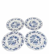 Set of 4 Vintage Blue Danube Bread & Butter Plates Blue Onion Pattern 6.75