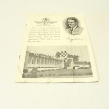 1961 INDY 500 MOTOR SPEEDWAY MUSEUM PAMPHLET USED FAIR CONDITION INFORMATION  picture
