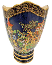RARE Carlton Ware Bleu Royale Mikado Vase Art Deco Made In England High-Lustre picture