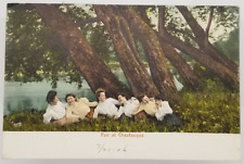 1906 Well Dressed Ladies Having FUN AT CHAUTAUQUA Lake Resort New York Postcard picture