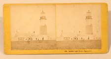 Sankaty Lighthouse Nantucket Massachusetts Stereoview Photo Kilburn 1239 picture