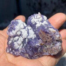 113g Purple Fluorite Cube Particle Snowy Mountain Quartz Crystal Specimen picture