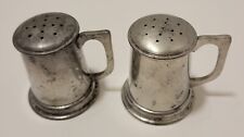 Vintage Stieff Pewter Miniature Tankard Salt and Pepper Shakers picture