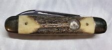 VINTAGE 1981 NKCA Stag Knife Etched with 1 Of 12,000 - #0993 picture