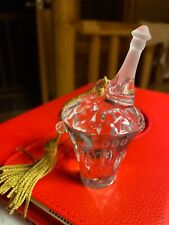 Lenox Celebrate 2000 Millennium Crystal Ornament Champagne In Bucket 3.5