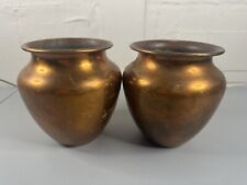 Set Of Two Vintage Revere Rome New York Copper Pot Vase Jar Jug Antique Decor picture