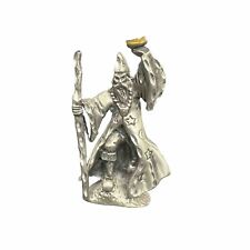 Vintage Pewter Wizard Figurine Sorcerer Magic *Flaw* picture