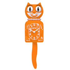 Festival Orange Lady Kit Kat Cat Klock Clock FREE US SHIPPING New for 2023 picture