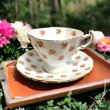 Vintage Hammersley China Tea Cup and Saucer Rose Buds Scalloped 4049 picture