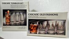 Vintage 1989 Grainware Cascade Collection  Tumblers & Old Fashions, 2 Sets Of 4 picture