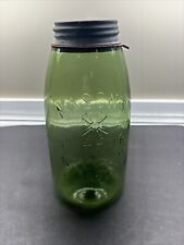 Antique Mason's Patent Nov. 30th 1858 quart olive green tint fruit jar 279 crack picture