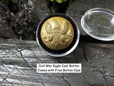 Old Rare Vintage Antique Civil War Relic Eagle Coat Button with Free Button Case picture