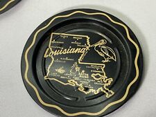 Louisiana Vintage Souvenir Trays  6 Pieces 3.5 Diameter GC Historical Coaste picture