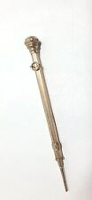 Victorian Gold Filled Mechanical Pencil Yellow Pink Jeweled Retractable Engraved picture