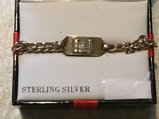 WWII 12K  Gold 1/20 FILLED  Over Engineer Sterling Silver Sweetheart Bracelet picture