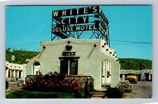 White City NM-New Mexico, White's City De Luxe Motel, Vintage c1963 Postcard picture