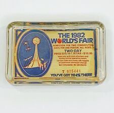 1982 World’s Fair-Knoxville TN-Two-Day Ticket Over Glass Valet-Change Key Holder picture