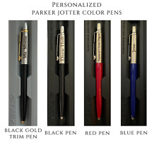 Personalized Parker Jotter Color Ballpoint Pen Appreciation Gift Steel Blue Ink picture