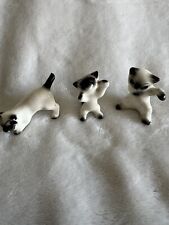 3 Hagen Renaker Mini Siamese Cat Kittens Playing Playful Figurine picture