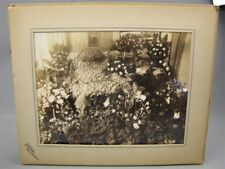 Antique Large Matted Funeral Photo Mother in Casket Gainesville TX Post Mortem picture