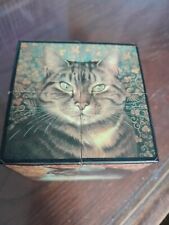  Vintage Enesco  Lesley Ann Ivory Cats Cube 1990 picture