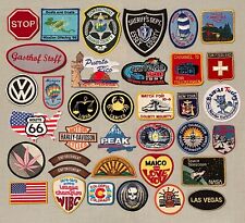 Vintage Lot of 35 Souvenir PATCHES Travel USA States Retro CB Biker Zodiac +++ picture