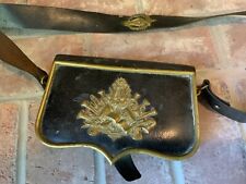 English British Military Cartouche Cartridge Cross Belt Pouch & Belt C.Faudree picture