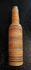 Nuu-chah-nulth Nootka Makah Cedar Wood Root Grass Wrapped Bottle 6.5