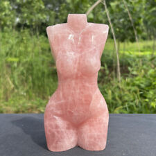 3.61lb Natural Pink Rose Quartz Carved Female Model Skull Cystal Reiki Healing picture