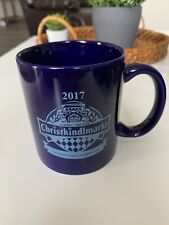 RARE 2017 Carmel Indiana Christkindlmarket Mug Christmas Market Dark Blue Cup picture