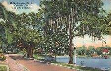 Orlando FL Florida, Lucerne Circle, The City Beautiful, Vintage Postcard picture