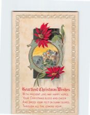 Postcard Heartiest Christmas Wishes Embossed Card picture